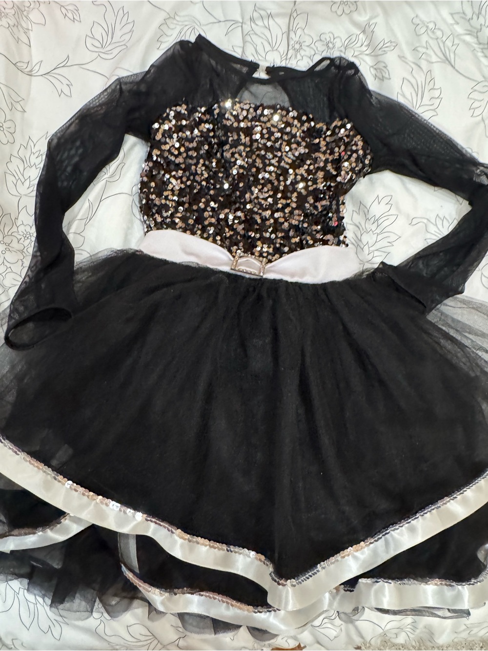 Kids Black Sequin Tutu Dress - Alexandra